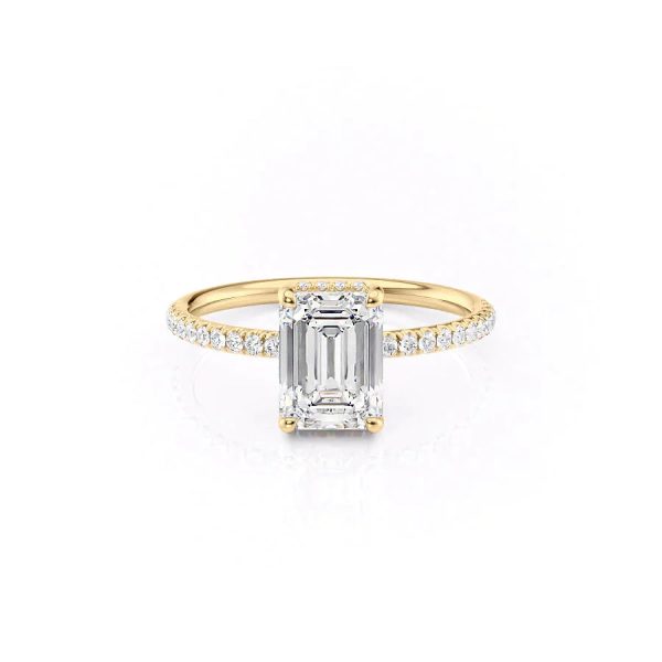 The Low Profile Kamellie Set With A 1.5 Carat Emerald Lab Diamond on Sale