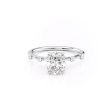 The Serena Set With A 2.5 Carat Elongated Cushion Lab Diamond Hot on Sale