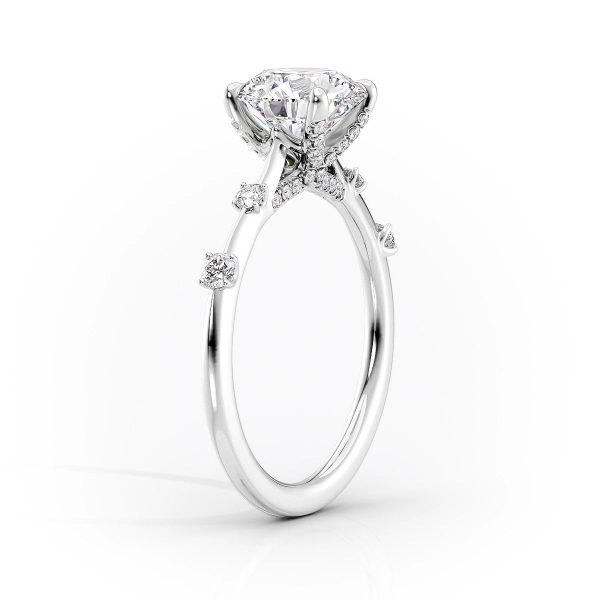 The Serena Set With A 2 Carat Elongated Cushion Lab Diamond For Discount