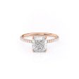 The Low Profile Kamellie Set With A 3 Carat Cushion Lab Diamond Cheap