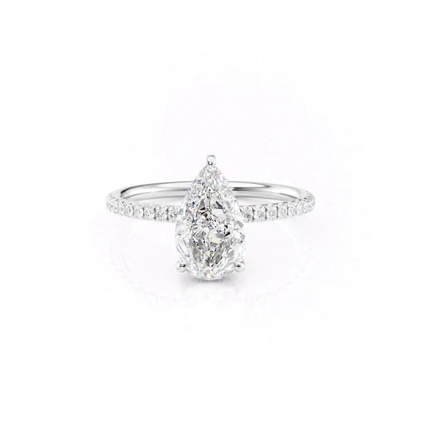 The Low Profile Kamellie Set With A 1.5 Carat Pear Lab Diamond Hot on Sale