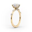 The Serena Set With A 2.5 Carat Elongated Cushion Lab Diamond For Sale