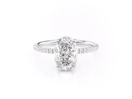 The Low Profile Kamellie Set With A 2.5 Carat Oval Lab Diamond Online Hot Sale