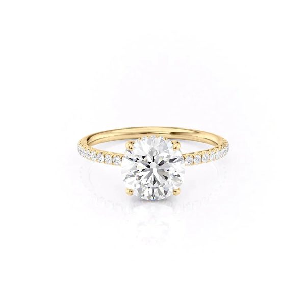 The Low Profile Kamellie Set With A 2.5 Carat Round Lab Diamond For Cheap