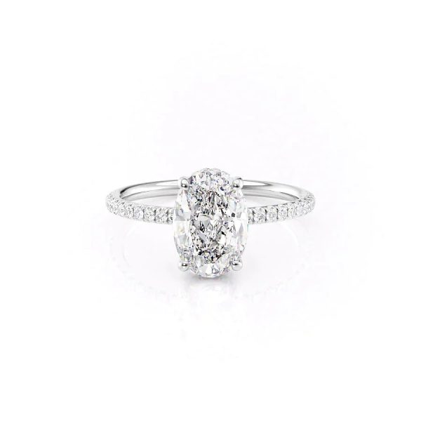 The Low Profile Kamellie Set With A 1.5 Carat Oval Lab Diamond Sale