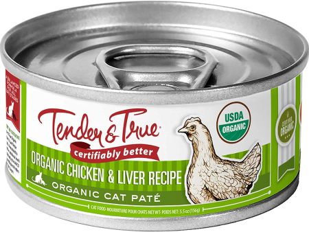 Tender & True Organic Chicken & Liver Recipe Canned Cat Food, 5.5 Oz, Case of 24 Online Sale