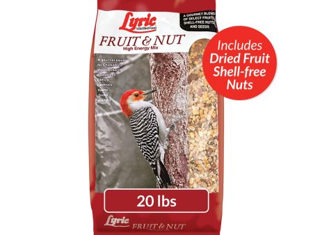 Lyric Fruit and Nut Wild Bird Seed, High Energy Wild Bird Food Mix, 20 Lb. Bag Hot on Sale