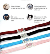 Heart Bling Cat Collar with Safety Belt and Bell 8-11 Inches Hot on Sale