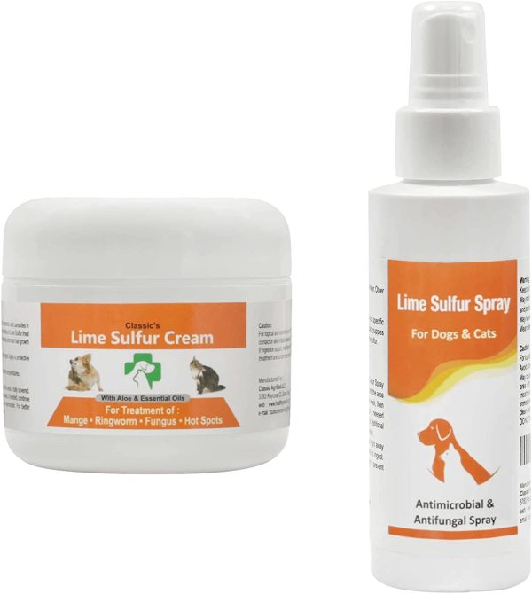 Bundle of Classic s Lime Sulfur Pet Skin Cream and Spray Discount