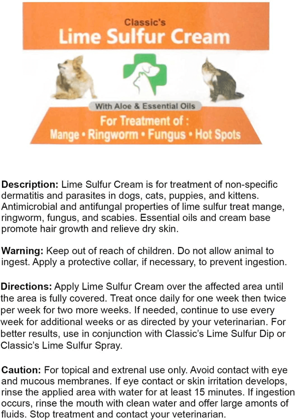 Bundle of Classic s Lime Sulfur Pet Skin Cream and Spray Discount