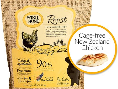 Wishbone Roost Chicken Recipe Dry Cat Food, Low Fat High Protein Cat Food for Healthier Skin and Coat, No Pork No Lard, Minerals, and Taurine Online now