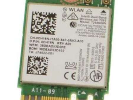 New Dell Intel Dual Band Wireless WIFI Card 7265 0CH16N CH16N Cheap